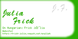 julia frick business card
